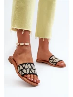 Dámské černé sandály na ploché podrážce model 21657438 - Boto