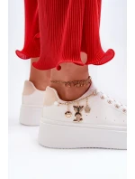 Dámské tenisky s ozdobou Bílé model 21659068 - Boto