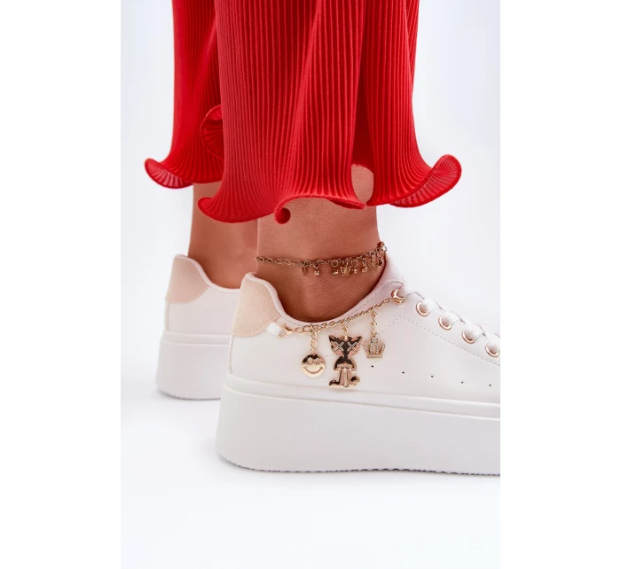 Dámské tenisky s ozdobou Bílé model 21659068 - Boto