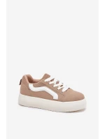 Sneakersy Damskie Na Platformie Khaki Tellnira