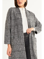 Monnari Kabáty Kabát s kockovaným vzorom šedý