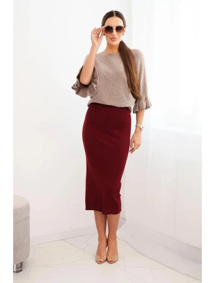 Dámská sukně model 21954787 bordó - Kesi
