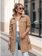 dámský kabát s vázáním velbloudí barvy Dstreet model 21968609 - FashionStreet