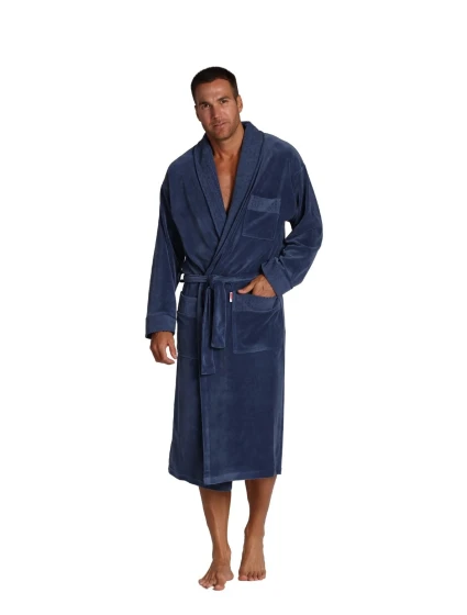 Dlhý pánsky župan DE LAFENSE Velur 712