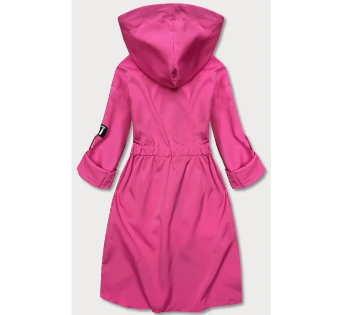 Ružový tenký asymetrický dámsky prehoz cez oblečenie (B8117-83)