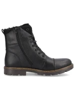 M model 20571632 vlněné zateplené kožené boty černé - Rieker