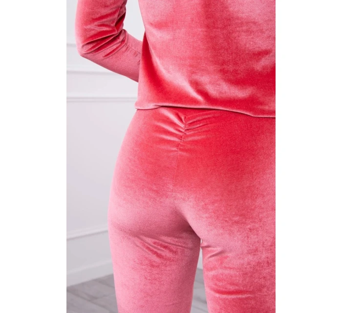 Velúrová súprava so zadným popruhom malinová Velúrová súprava so zadným popruhom malinová