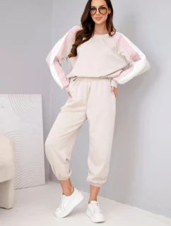 Dámska maslová súprava s elastickým lemom béžová