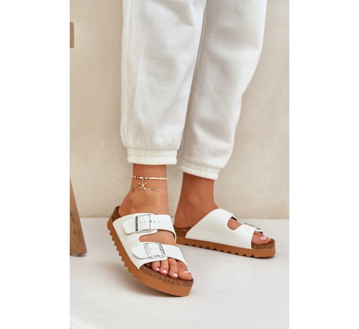 Klasické dámské pantofle Big Star model 21682548 bílé - Big Star Shoes Klasické dámské pantofle Big Star model 21682548 bílé - Big Star Shoes