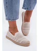 Dámske espadrilky z textilnej sieťoviny svetlo béžovej farby Candessa Dámske espadrilky z textilnej sieťoviny svetlo béžovej farby Candessa