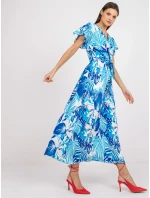 Sukienka DHJ SK biało niebieski model 21110861 - FPrice Sukienka DHJ SK biało niebieski model 21110861 - FPrice