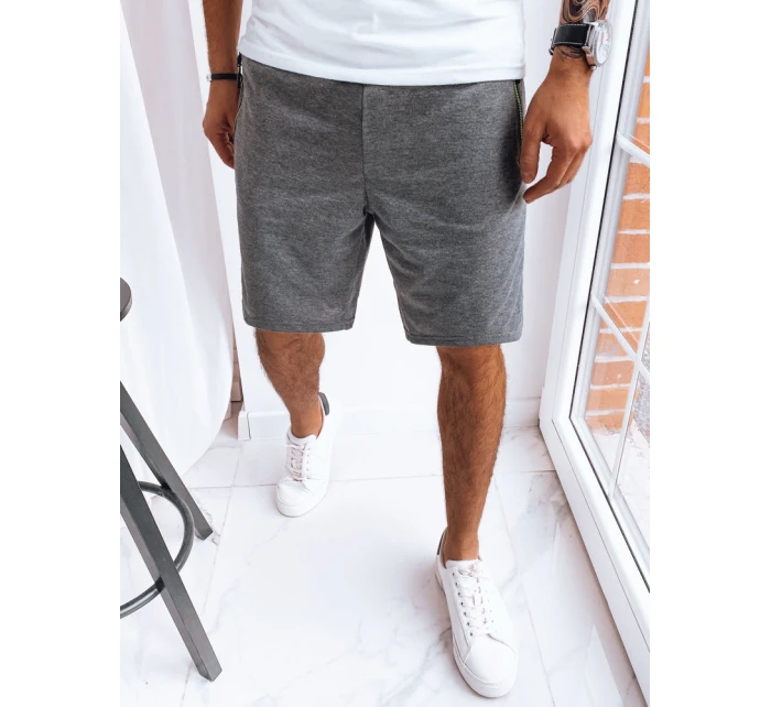 Pánske tmavosivé teplákové šortky FashionStreet SX2280