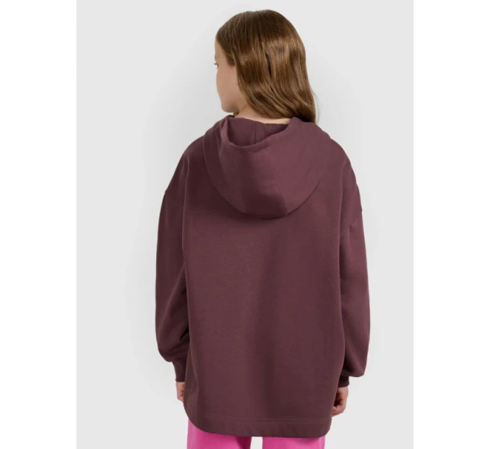 Dívčí mikina oversize s kapucí model 21815691 - 4F Dívčí mikina oversize s kapucí model 21815691 - 4F
