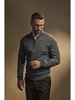 TJ Pánský svetr s 1/4 zipem 18. grey melange model 22430773 - Tee Jays TJ Pánský svetr s 1/4 zipem 18. grey melange model 22430773 - Tee Jays