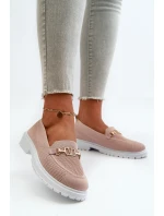 Dámské Mokasíny Na Ploché Podrážce S Zlatým Růžové model 21665508 - EVENTO Dámské Mokasíny Na Ploché Podrážce S Zlatým Růžové model 21665508 - EVENTO