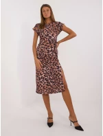 Sukienka DHJ SK model 20479873 brązowy - FPrice