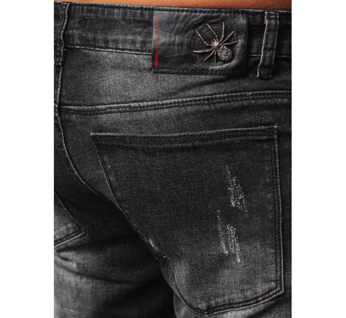 Pánske čierne džínsové nohavice Dstreet UX3912