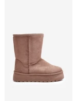 Dámske snehové topánky VL256P Dark beige - Seastar