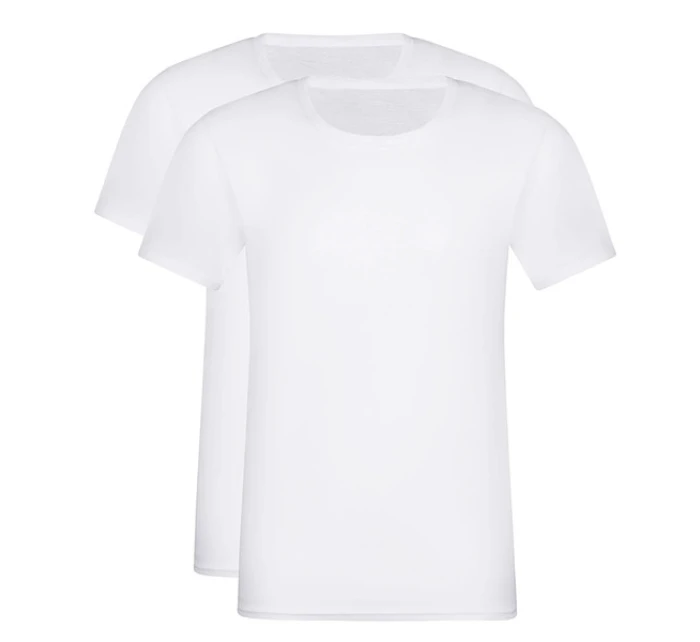 Pánske bavlnené tričko 2 ks DIM T-SHIRT ROUND NECK 2x - DIM - biele