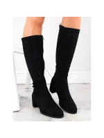 Dámské černé boty na podpatku Sergio Leone