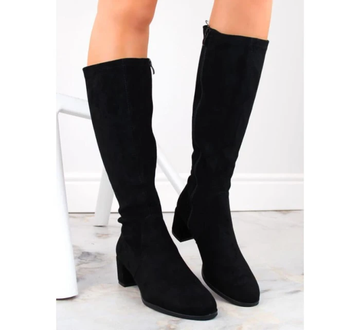 Dámské černé boty na podpatku Sergio Leone