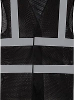 Yoko HVW 120 Hi-Vis sieťovaná bezpečnostná vesta 79.W120 čierna