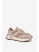 Zamszowe Sneakersy Na Platformie Damskie Big Star RR274897 HI-POLY SYSTEM Beżowe Zamszowe Sneakersy Na Platformie Damskie Big Star RR274897 HI-POLY SYSTEM Beżowe