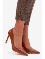 Lakované lodičky z eko kůže Camel model 22037665 - Boto