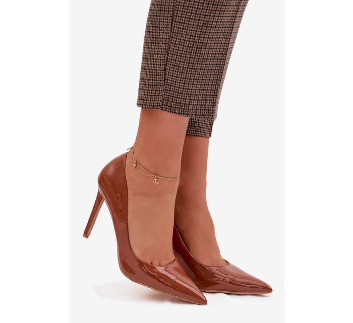 Lakované lodičky z eko kůže Camel model 22037665 - Boto