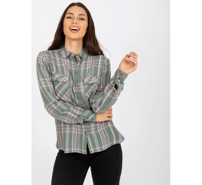 Halenka model 17790419 khaki barva - FPrice Halenka model 17790419 khaki barva - FPrice