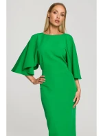 Plášťové šaty s rukávy zelené model 18004281 - Moe