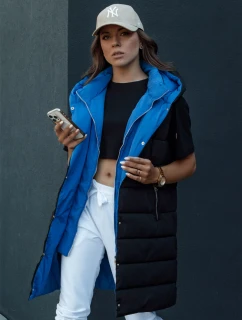 Dámska dlhá prešívaná vesta s kapucňou CHESTER čierna FashionStreet TY4535