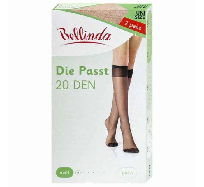 Dámske matné silonkové podkolienky DIE PASST KNEE-highs 20 DEN - Bellinda - almond