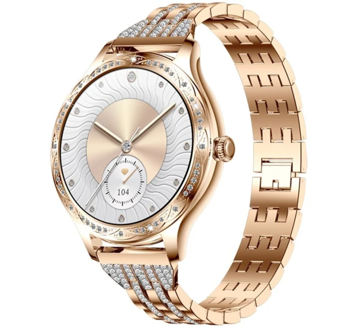 Dámské chytré hodinky model 21805569 Náramek růžové zlato - VELTORI Dámské chytré hodinky model 21805569 Náramek růžové zlato - VELTORI