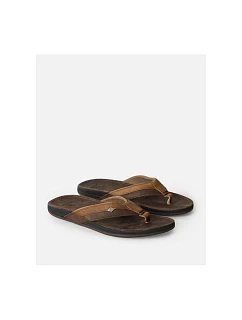 Plážové šľapky RIP CURL Bell.S Leather Open Toe, hnedé