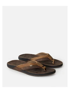 Plážové šľapky RIP CURL Bell.S Leather Open Toe, hnedé