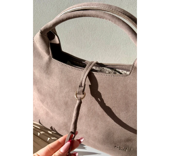 Taška z eko semiše Taupe Ivonira Taška z eko semiše Taupe Ivonira