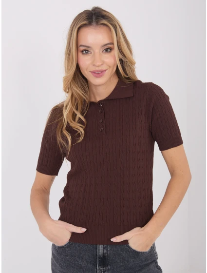 Jumper PM SW CV6679.32 tmavohnedý