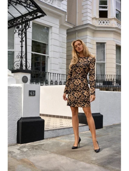 Šaty s potiskem a prošíváním model 1 model 18863487 - Moe