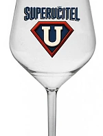 SUPERUČITEL (MARK) - číry nerozbitný pohár na víno 470 ml