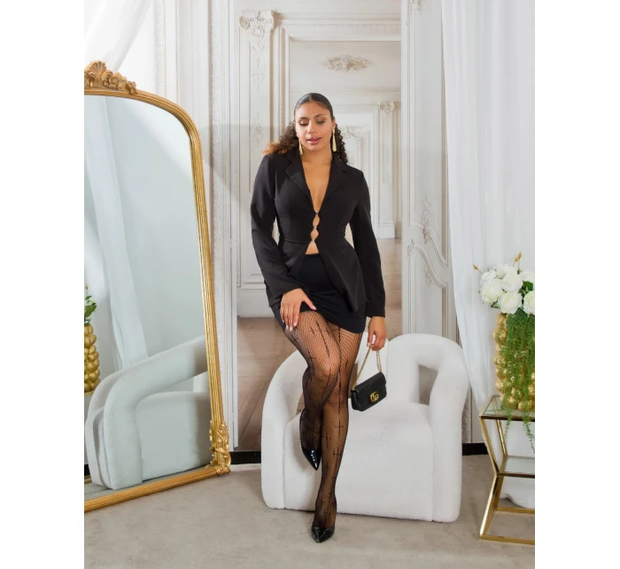 Dámské síťované punčocháče černé model 20965282 - In-style Fashion Dámské síťované punčocháče černé model 20965282 - In-style Fashion