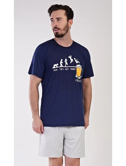Pánské pyžamo šortky model 22407770 - Vienetta MAN Pánské pyžamo šortky model 22407770 - Vienetta MAN
