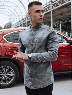 Pánska sivá košeľa FashionStreet DX2585