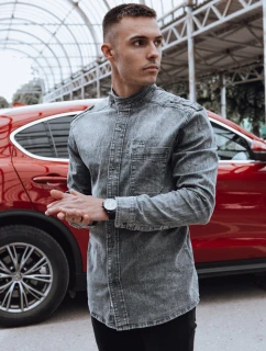 Pánská šedá košile Dstreet model 21977369 - FashionStreet