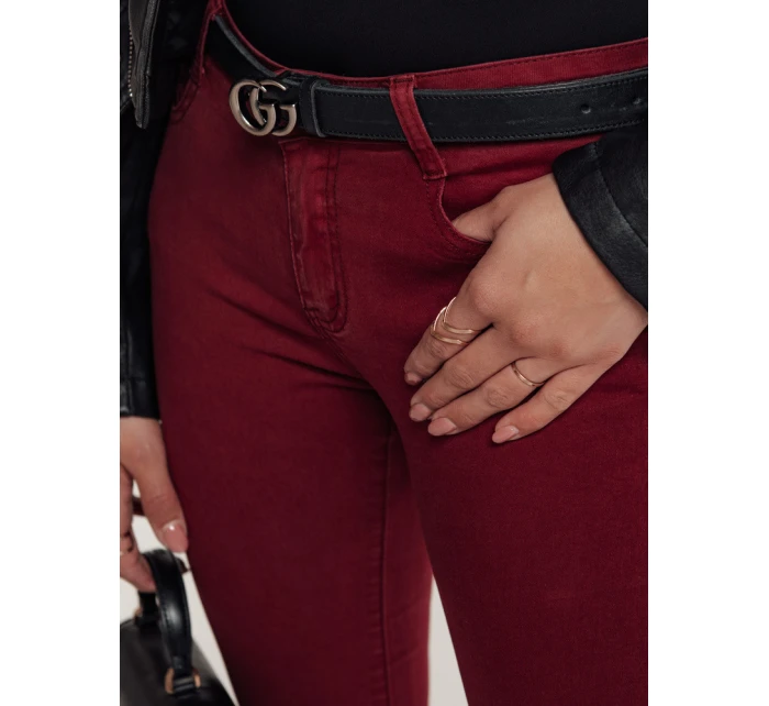 Dámské skinny džíny vínové Dstreet model 21981219 - FashionStreet Dámské skinny džíny vínové Dstreet model 21981219 - FashionStreet