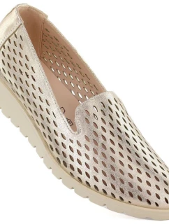 Dámske zlaté ažurové topánky Jezzi RMR1628