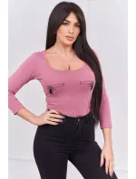 model 18746060 body s potiskem pistole tmavě růžové - K-Fashion