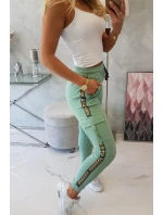 Tmavo mätové nohavice cargo