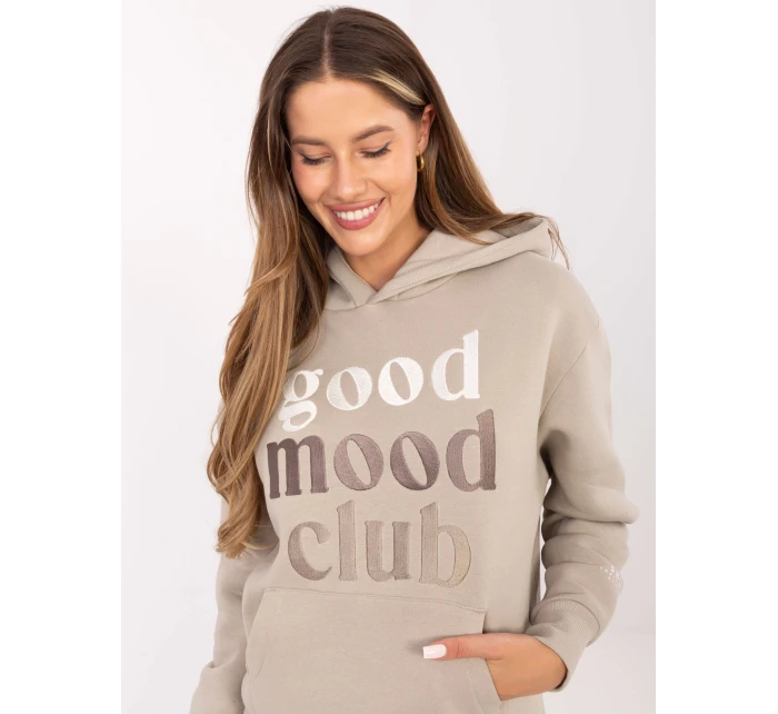 Mikina D10608BC02802A2NO light beige