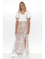 Dlhá sukňa model 176215 Makadamia Dlhá sukňa model 176215 Makadamia